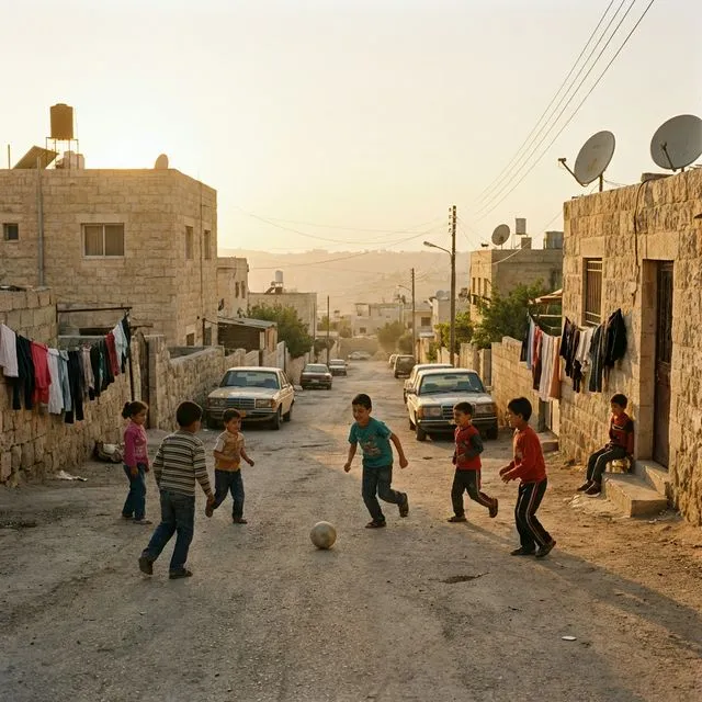 Growing Up in Ammans Suburbia - Children playing in Amman streets